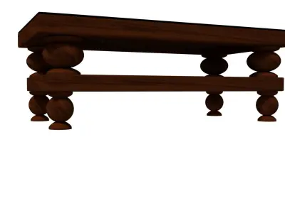 A wooden Coffee Table 3D model
