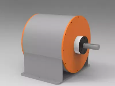Brushless DC Motor 10kw design 3D model