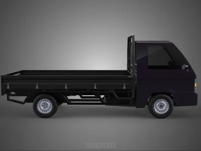 LOAD DROP SIDE BED DUMP BODY GATE DOOR PICKUP TRUCK WIDE DECK 3D model