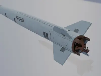 The Chinese Red Flag 9  air defense missile 3D model