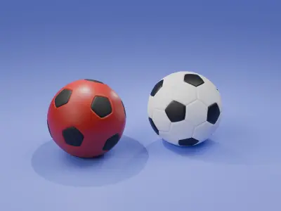 Football Black and white 3D model