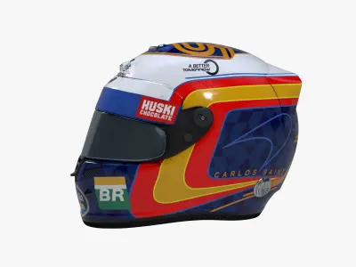 Sainz helmet 2019 Low-poly 3D model