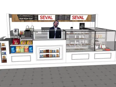 Airport Kioks Design 3D model