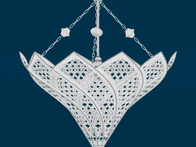 Moroccan floral shape lamp 3D model