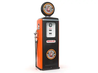 Vintage JOHNSON Gas Pump 1948 3D model