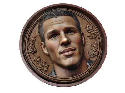 Robin van Persie Footballer Medallion 3D print model