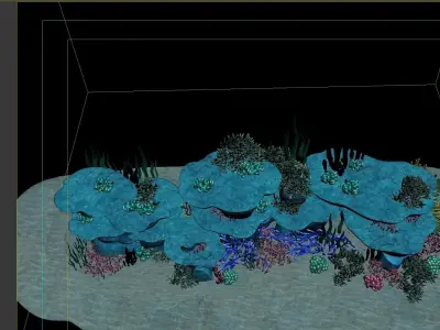 coral cartoon 3D model