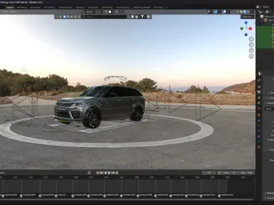Realistic HDR Environment Perfect for Automotive Renders 3D model