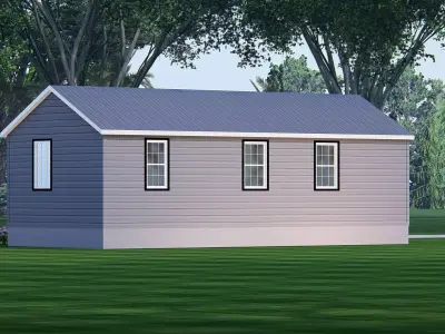 Rustic Barndominium Exterior Farmhouse Inspired Home 3D 3D model