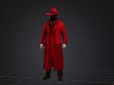 Mysterious person 3D print model