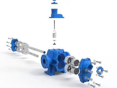 Hydraulic Gear Pump 3D model by saeedyouhannae