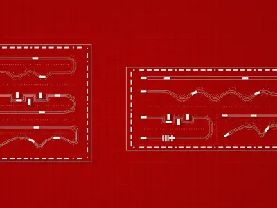 Car test drive route 3D model