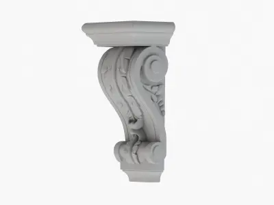 Scroll Corbel 64 - 3D Printable  3D model