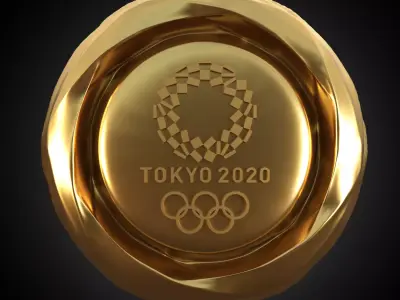 Tokyo 2020 Olympic Medal 3D print model