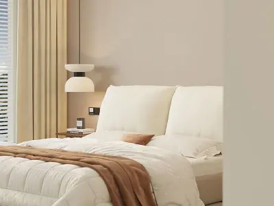 Comfortable bedroom interior scene  3D model