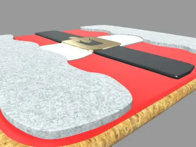 Santa Claus Cookie Christmas Low-poly 3D model