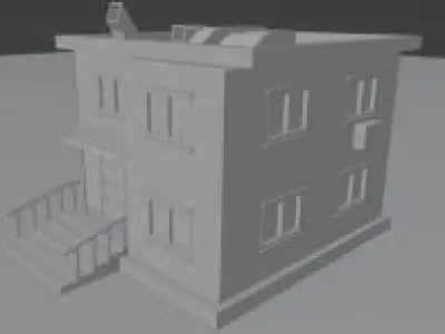 home exterior Low-poly 3D model