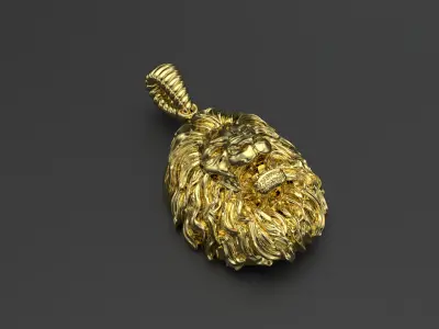 Lion Necklace Free 3D print model