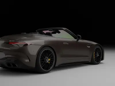 Mercedes amg SL roadster 2023 Low-poly 3D model