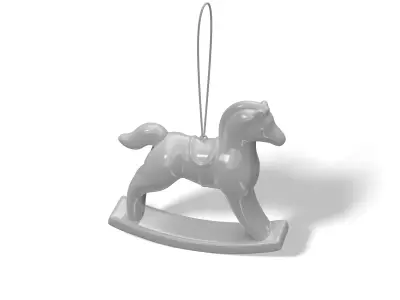 Christmas Tree Ornament Horse Low-poly 3D model