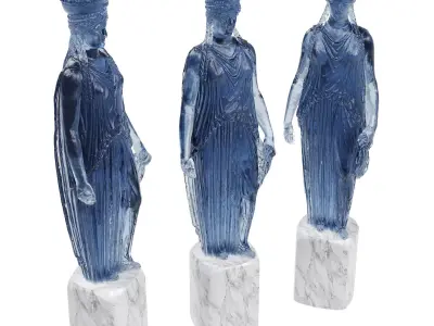 Lalique caryatid of acropolis sculpture 3D model
