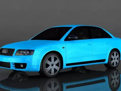 Audi S4 2004 Low-poly 3D model