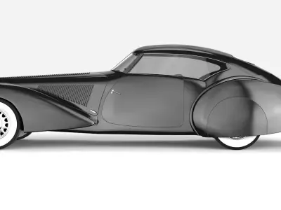Delage D8 120 S Pourtout Aero Coupe black 3D model