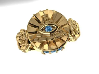 Pharaoh Theme Ring 3D print model