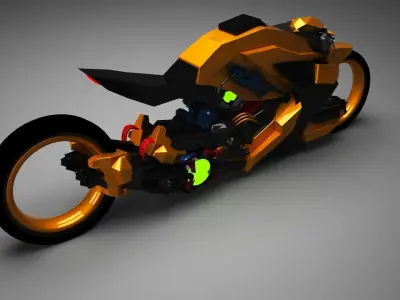 Motorcycle concept modern design version  3D model
