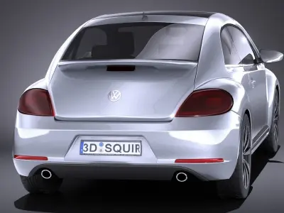 Volkswagen Beetle 2012-2015 VRAY 3D model