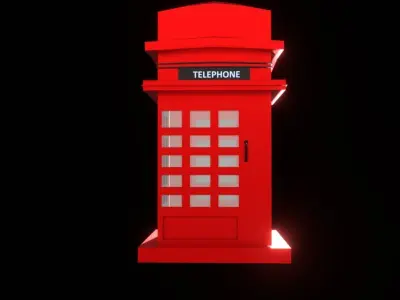 british telephone booth Free 3D model