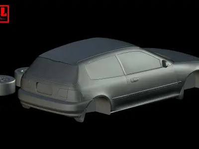 Honda Civic 5th Gen EG6 1992-1995 3D print model