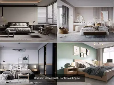 Bedroom Pack 01 for Unreal Engine 3D Model Collection