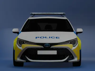 UK Police Toyota Corolla  3D model