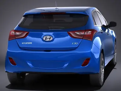Hyundai i30 2014 VRAY 3D model