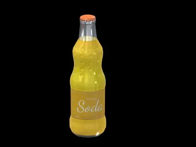 Supermarket Soda Drink Bottle 05 Low Poly PBR Realistic Low-poly 3D model