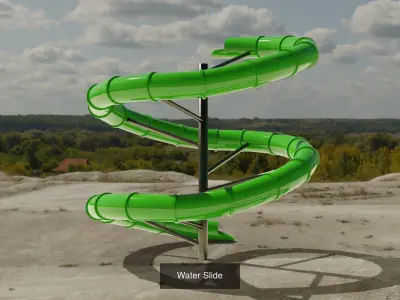 Water Slide 3D models 3D Model Pack buy