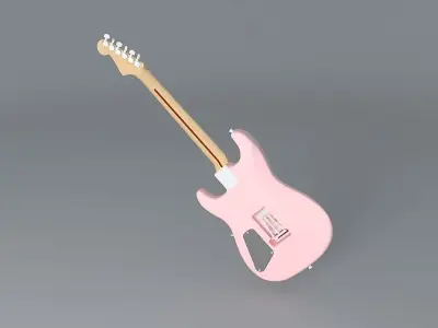 Hello Kitty guitar Free 3D model