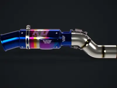 Exhaust Muffler Low-poly 3D model