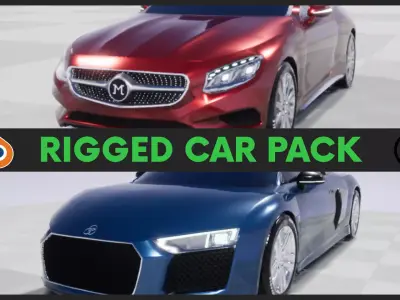 Car Pack-Game Ready-UE4 Low-poly 3D model