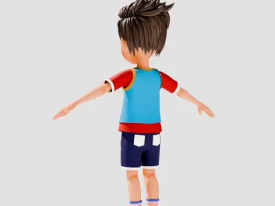Ben Kid Character Low-poly 3D model