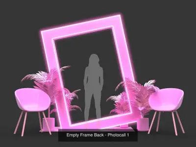 Empty Frame Back - Photocalls - 4 Pack 3D Model Collection