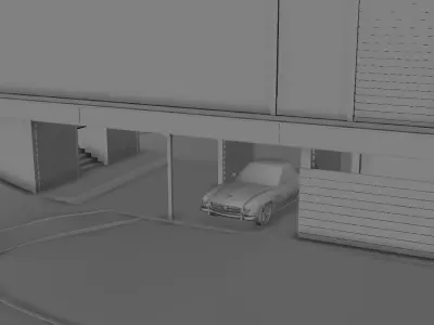 Open Lawn Building - Weekly Render 01 3D model