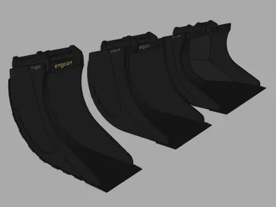 Pack godet Engcon - Engcon bucket pack 3D model