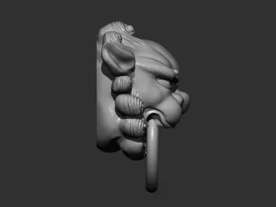 lion door knocker 3D print model
