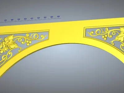 church furniture-cover altar grapevine 3D model