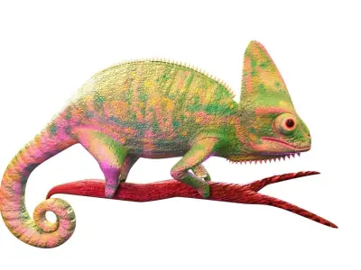 Chameleon  Low-poly 3D model