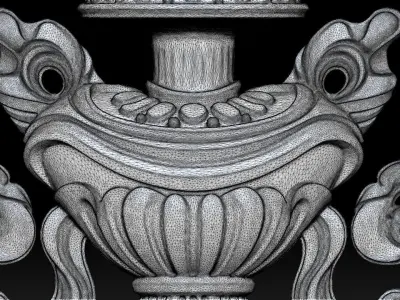 Buddhist Treasure Vase Statue  3D print model