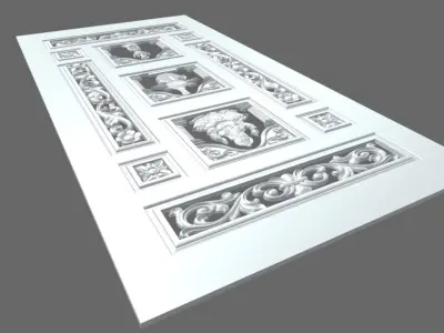 Door pattern gonesh 3part 3D model