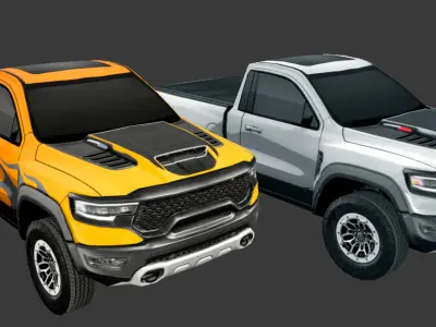 Dodge Ram 1500 TRX Low-poly 3D model